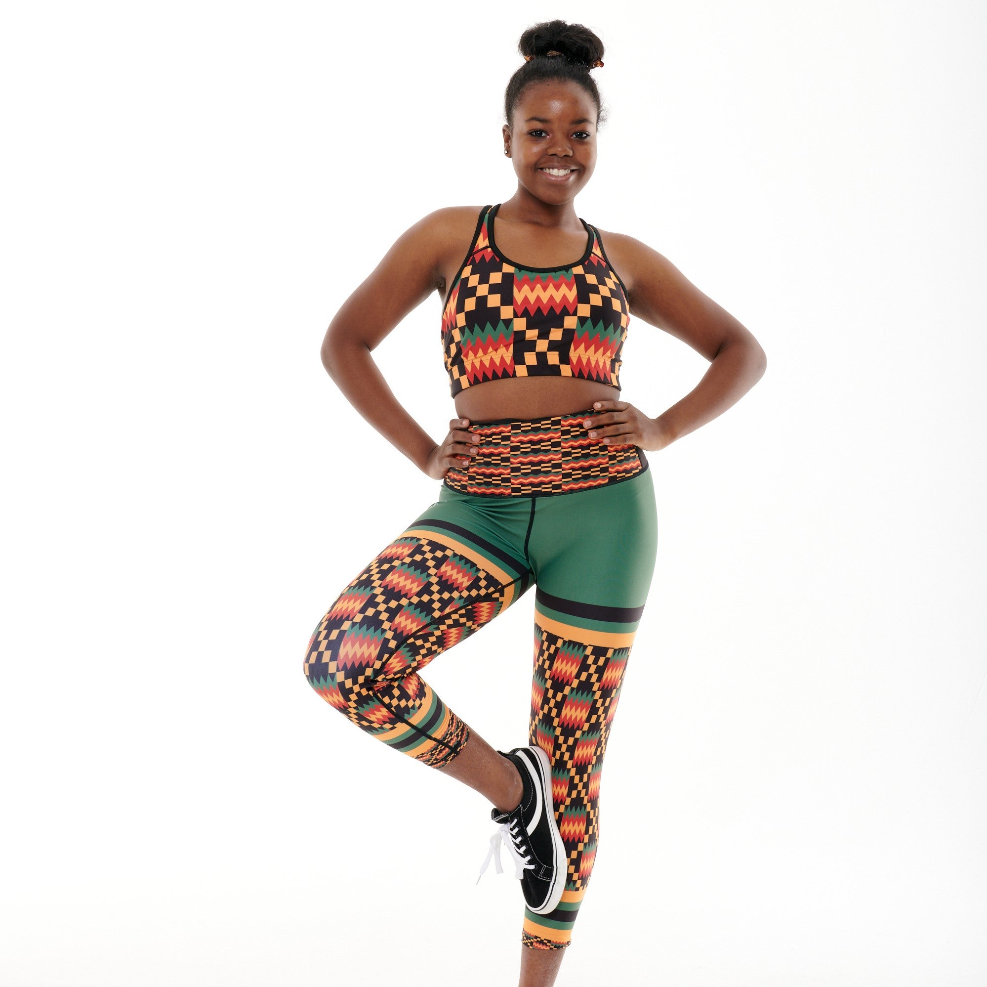 African print Activewear  Ankara leggings and kente yoga pants - Afrikrea